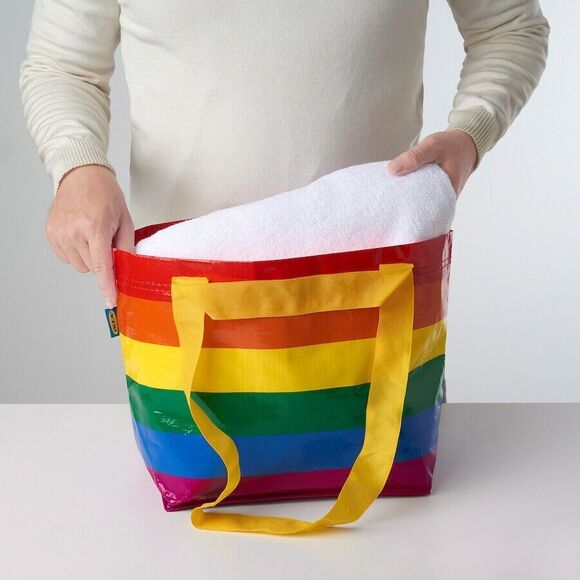 Ikea Storstomma Bag Set of 2 Reusable Rainbow Small Bag LGBTQ 404.848.35 - Picture 2 of 3